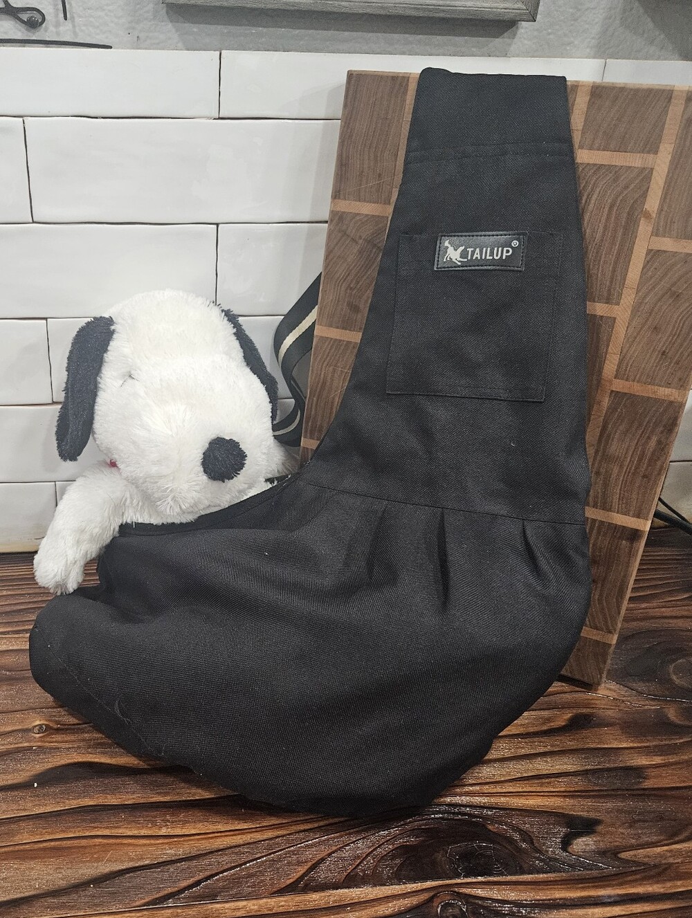 Tail Up Hands Free Dog Sling Carrier with Pocket